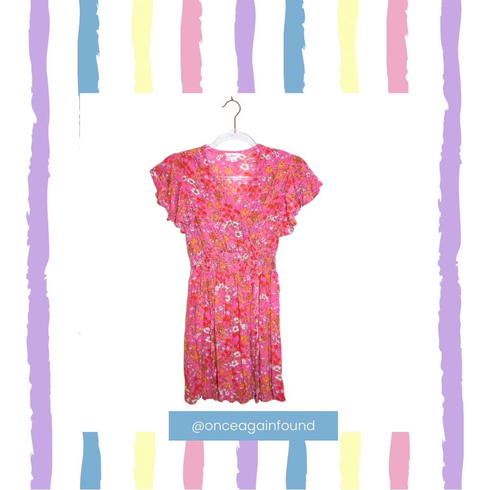 Japna Pink Floral Mini Dress